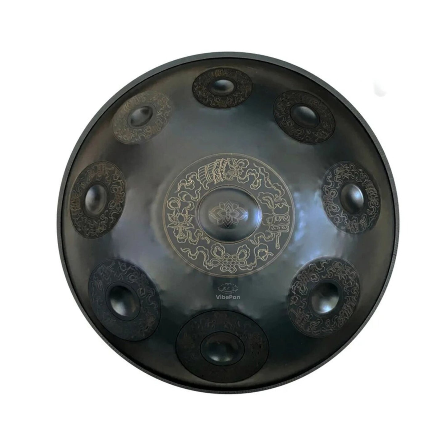 Handpan 9/10/12 Notes Mandala Noir | Ré mineur Kurd